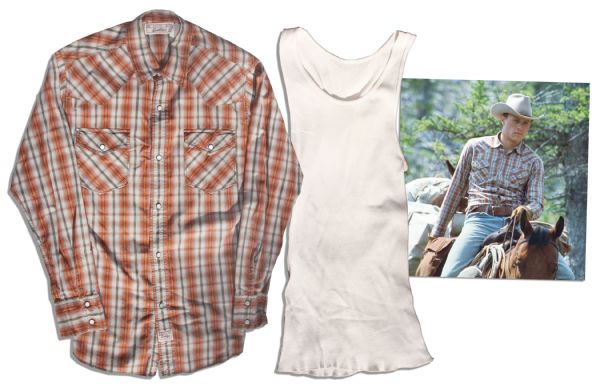 Heath Ledger Plaid Shirt & Undershirt From ''Brokeback Mountain'' -- With a COA From Focus Features
