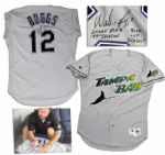 Wade Boggs Signed Game-Used Devil Rays Away Jersey -- From His 3,000 Hit Season -- With an LOA From Boggs