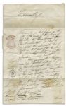 Queen Victoria Signed Document From The First Year of Her Reign