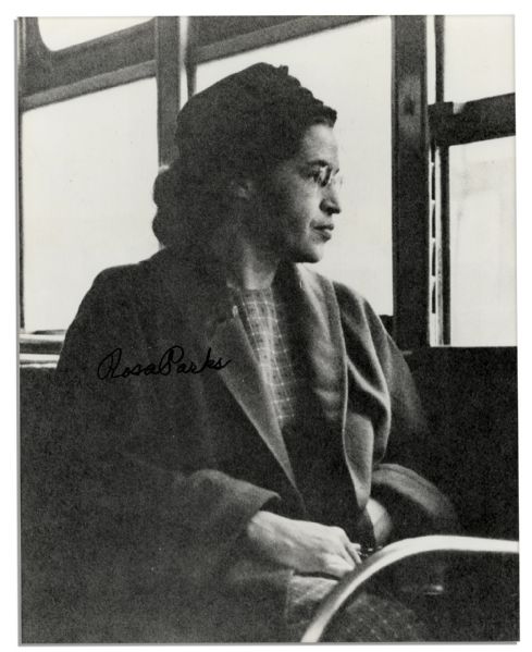 Rosa Parks 8'' x 10'' Iconic Bus Photo Signed