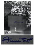 Famous World Series Photo From 1954, The Catch Signed by Willie Mays -- 8 x 10 Photo Is in Near Fine Condition -- With JSA LOA