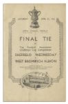 Scarce Program From The 1935 Football Association Challenge Cup -- Sheffield Wednesday v. West Bromwich Albion