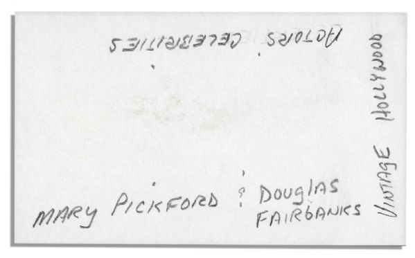 Mary Pickford & Douglas Fairbanks Signed Autograph Album Page
