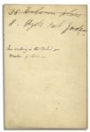 Official Duke of Wellington Dinner Invitation