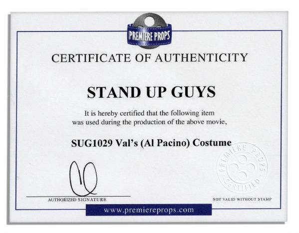 Al Pacino Custom Shirt From ''Stand Up Guys''