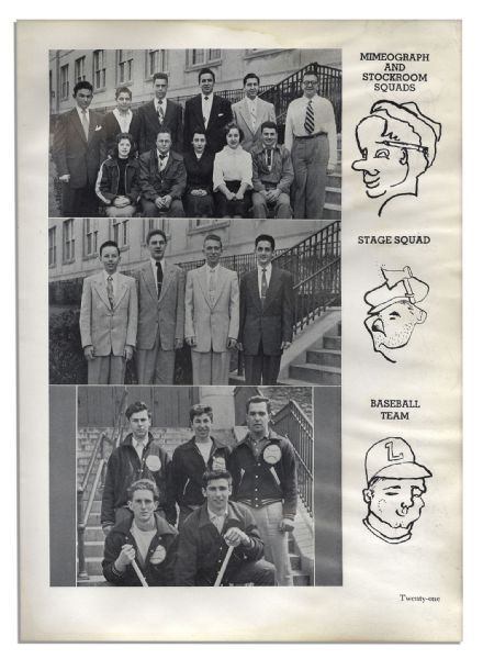 HOFer Sandy Koufax Signed High School Yearbook -- ''...To be successful and make my family proud of me...'' -- With JSA LOA