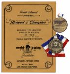 Ike Williams World Boxing Hall of Fame Induction Medal & Program