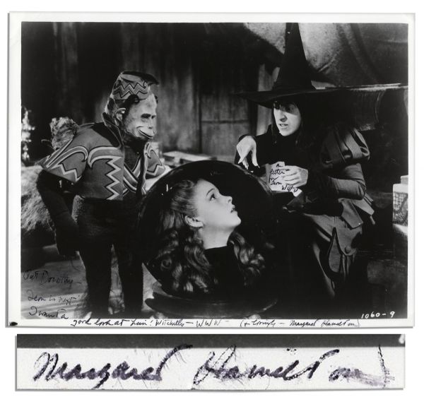 Margaret Hamilton Signed 10'' x 8'' ''Wizard of Oz'' Photo