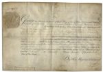 Early King George III Vellum Document Signed From 1765