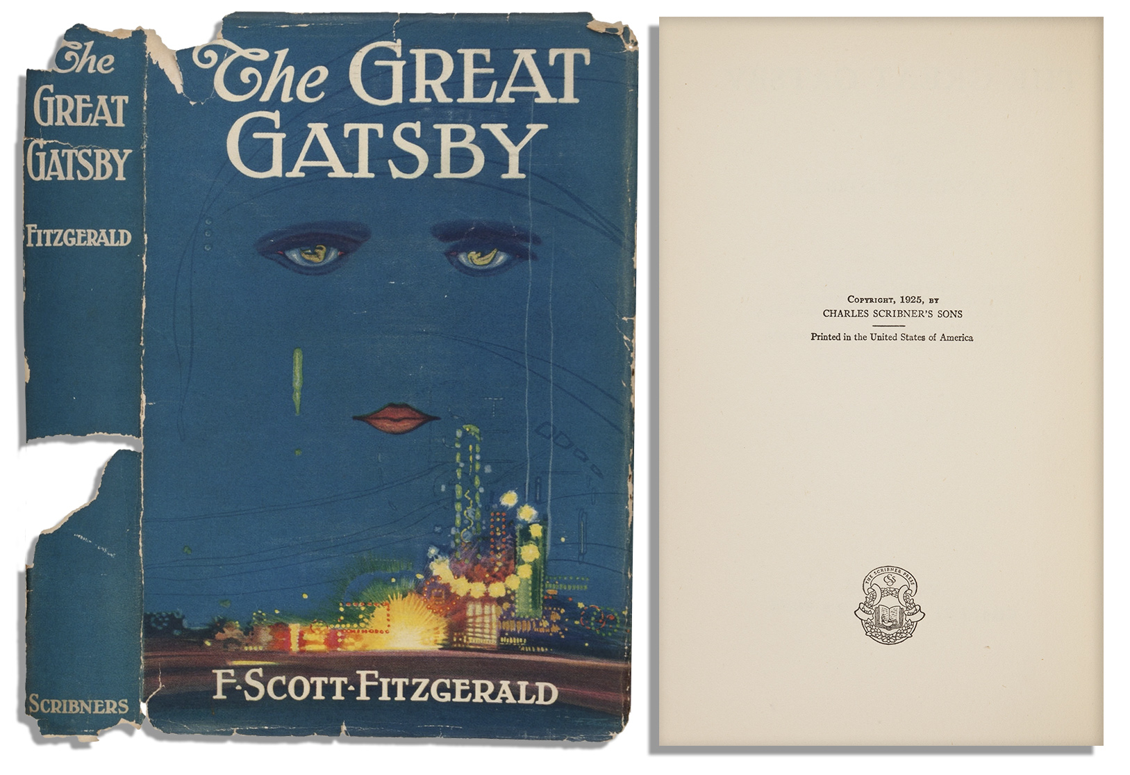 Lot Detail - Exceedingly Rare First Printing Dusjacket of ''The Great ...