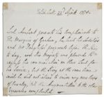 French and Indian War Commander Lord Jeffrey Amherst Autograph Letter Signed -- Written in Third Person -- ...he laid his Lordships and Mr. Douglass proposals before the King today...