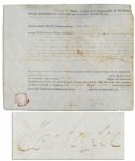Henry Light Horse Harry Lee Land Grant Signed as Governor of Virginia