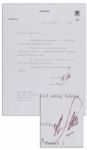 Egyptian President Anwar El Sadat Typed Letter Signed