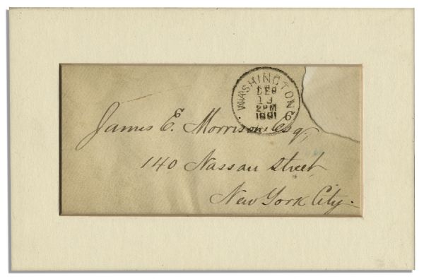 Chester A. Arthur Letter Signed as President -- 1881