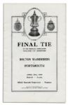 Program From the F.A. Cup Final in 1929 Between Bolton & Portsmouth