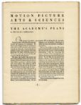 Scarce Motion Picture Arts & Sciences Academy Magazine Volume 1, No. 1 -- Established in 1927 With Only This Sole Issue Published