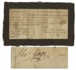 Thomas Gage Document Signed From 1766
