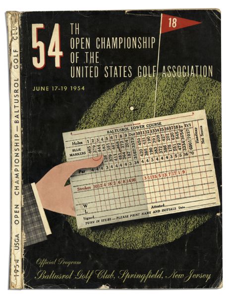 U.S. Open Golf Program From 1954 