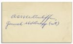 Battle of the Bulge WWII General Anthony McAuliffe Postcard Signed