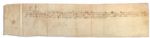Mary Queen of Scots Document Signed During the Throckmorton Plot to Kill Queen Elizabeth I -- Scarce