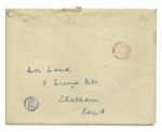 1957 Royal Christmas Card Signed by Queen Elizabeth, The Queen Mother