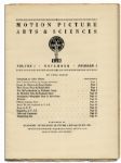 Scarce Motion Picture Arts & Sciences Academy Magazine Volume 1, No. 1 -- Established in 1927 With Only This Sole Issue Published