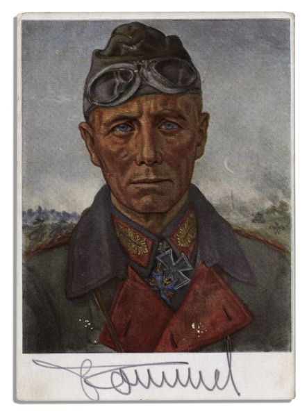 Erwin Rommel ''Desert Fox'' Postcard Signed