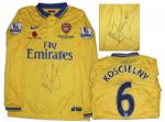Laurent Koscielny Match Worn Manchester United Shirt Signed