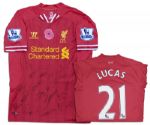 Lucas Leiva Liverpool Match Worn Shirt Signed