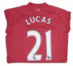 Lucas Leiva Liverpool Match Worn Shirt Signed