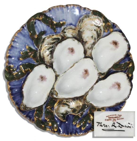 White House Used China -- Oyster Plate in the Rutherford B. Hayes Pattern Ordered by the Arthur or Cleveland Administrations