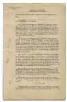 Fidel Castro Document Signed as Prime Minister of Cuba -- Also Initialed by Castro and Signed by Manuel Urrutia as President of Cuba