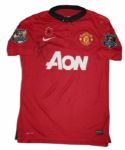 Phil Jones Signed Match Worn Shirt From Manchester United