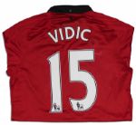 Nemanja Vidic Signed Match Worn Shirt From Manchester United