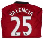 Antonio Valencia Signed Match Worn Shirt From Manchester United