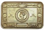 Elegant Gold Cigarette Tin Gifted By Princess Mary at Christmas 1914 -- With Her Christmas Card & Photo