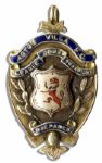 Early Football League First Division Championship Gold Medal Awarded to Footballer Charlie Athersmith as a Member of Winning Team Aston Villa in 1899