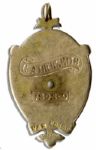 Early Football League First Division Championship Gold Medal Awarded to Footballer Charlie Athersmith as a Member of Winning Team Aston Villa in 1899