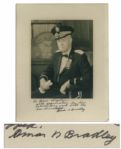 General Omar Bradley Signed 11 x 14 Photo Display -- Photo of The Five-Star General in Full Military Regalia From 1970