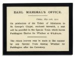 Ticket Lot for King Edward VII's Burial