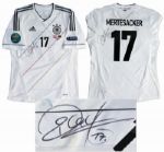 Per Mertesacker Match-Worn Jersey Signed -- Germany Jersey From the 2012 European Championship