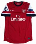 Lukas Podolski Match-Worn Arsenal Home Jersey Signed -- From the 2012 UEFA Champions League Match Where Podolski Scored to Win