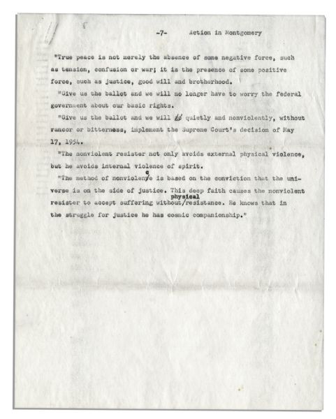 Detailed Report of the Montgomery Bus Boycott -- Circa 1960