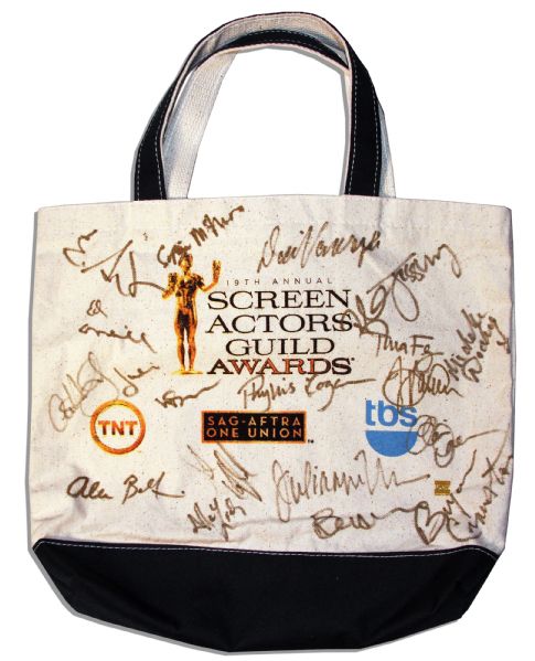19th Annual SAG Awards Signed Tote Bag -- With 20 Signatures Including Jennifer Lawrence, Tina Fey, Alec Baldwin & More