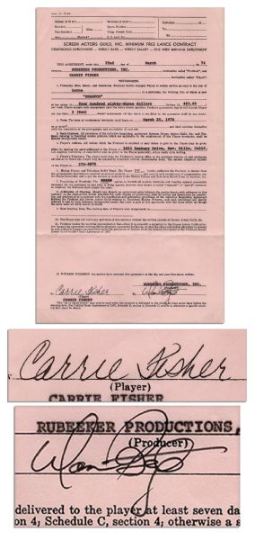 Warren Beatty & Carrie Fisher ''Shampoo'' Contract Signed