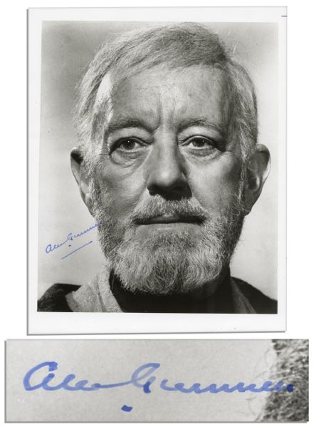 Sir Alec Guinness 8'' x 10'' Photo Signed -- Academy Award-Winning Actor of ''Star Wars'' Obi-Wan Kenobi Fame -- Fine