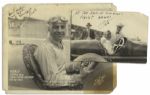 Winner of the 1925 Indianapolis 500, Peter DePaolo Lot of Two Signed Photos