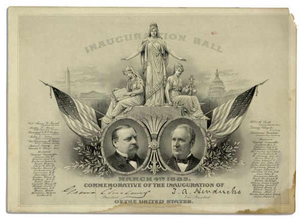 Invitation to the Inaugural Ball for Grover Cleveland and His Vice President Thomas Hendricks