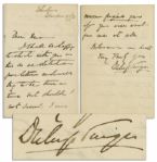 Maharaja Duleep Singh Autograph Letter Signed -- ...I shall be happy to shoot with you on the 14...