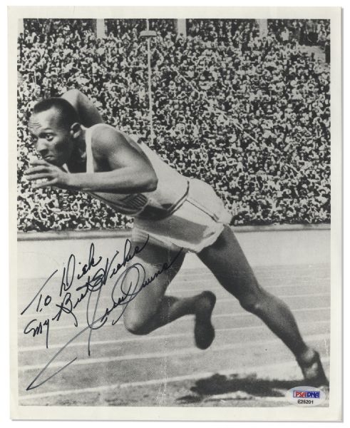 Jesse Owens 8'' x 10'' Photo Signed -- With PSA/DNA COA
